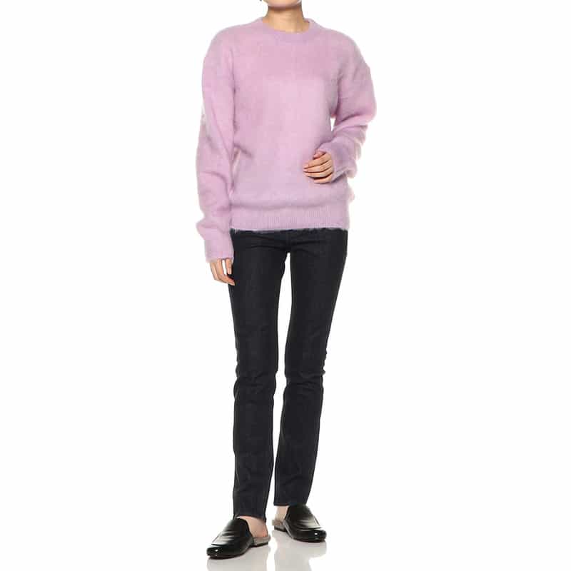 BARNEYS NEW YORK モヘヤ混ニットプルオーバー LIGHT PURPLE