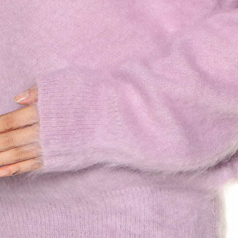 BARNEYS NEW YORK モヘヤ混ニットプルオーバー LIGHT PURPLE