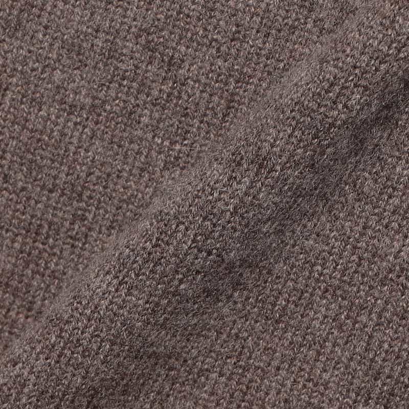 BARNEYS NEW YORK カシミヤ素材 オフタートルネック ニットプルオーバー LIGHT BROWN