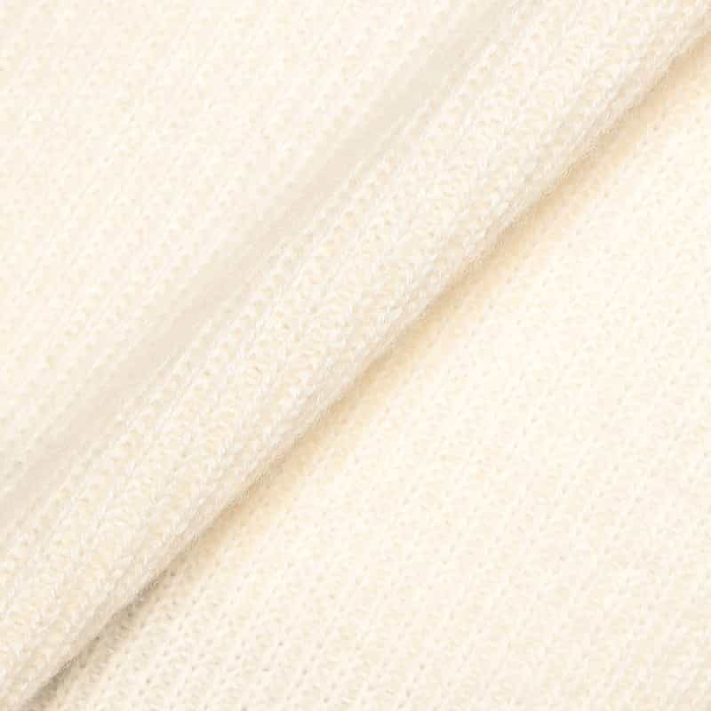 BARNEYS NEW YORK カシミヤ素材スタンドネック ニットプルオーバー IVORY