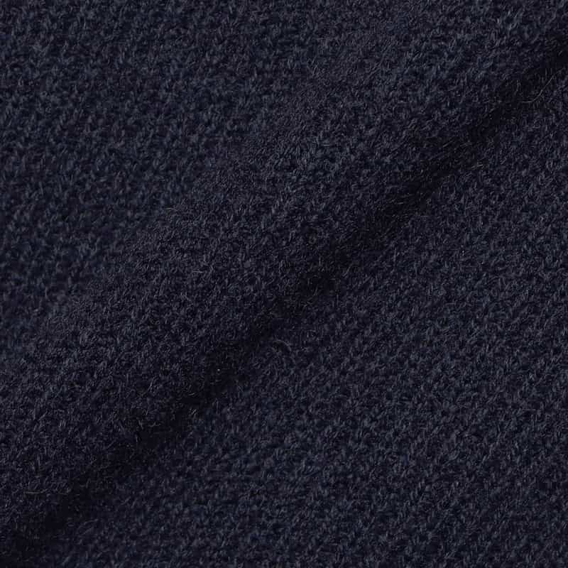 BARNEYS NEW YORK カシミヤ素材スタンドネック ニットプルオーバー NAVY