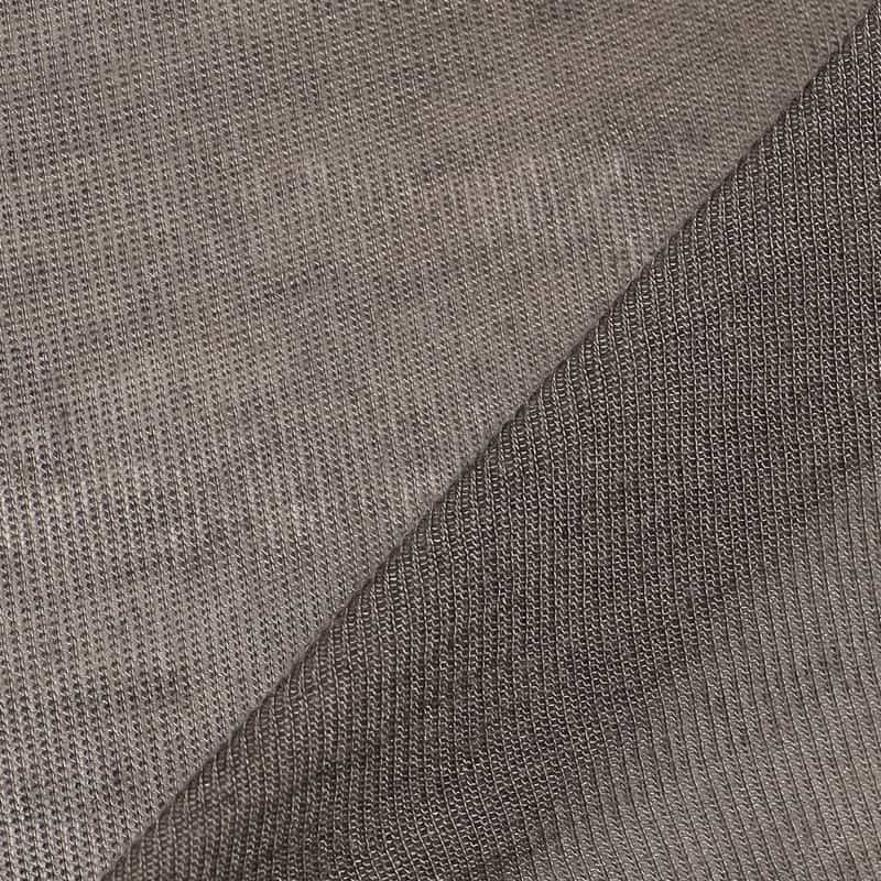 BARNEYS NEW YORK ウォッシャブル シアー素材 タートルネックニットプルオーバー BROWN