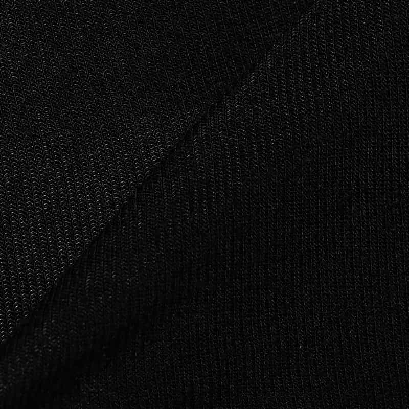 BARNEYS NEW YORK ウォッシャブル シアー素材 タートルネックニットプルオーバー BLACK