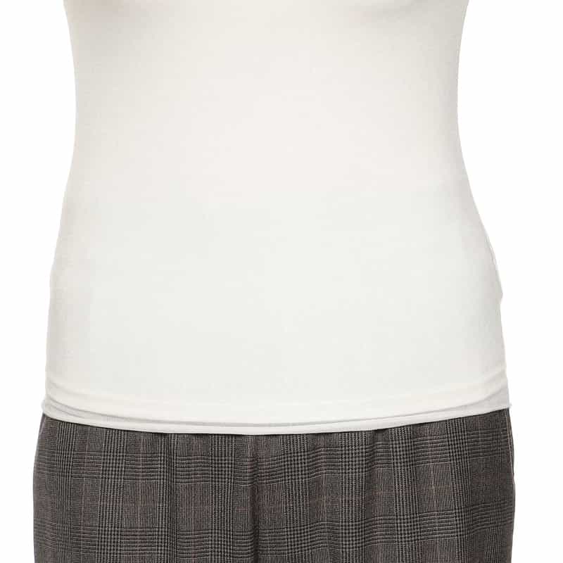 BARNEYS NEW YORK ウォッシャブル シアー素材 クルーネックニットプルオーバー WHITE