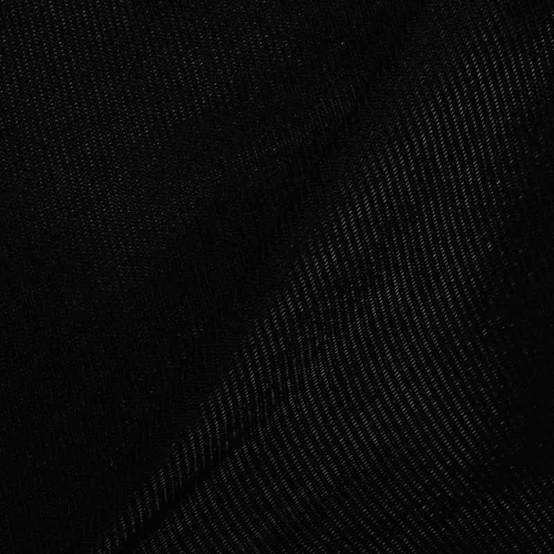 BARNEYS NEW YORK ウォッシャブル シアー素材 クルーネックニットプルオーバー BLACK