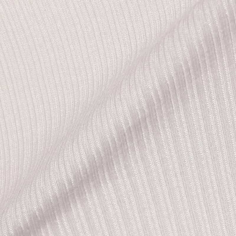 BARNEYS NEW YORK ウォッシャブル シアー素材 クルーネック リブニットプルオーバー LIGHT GRAY