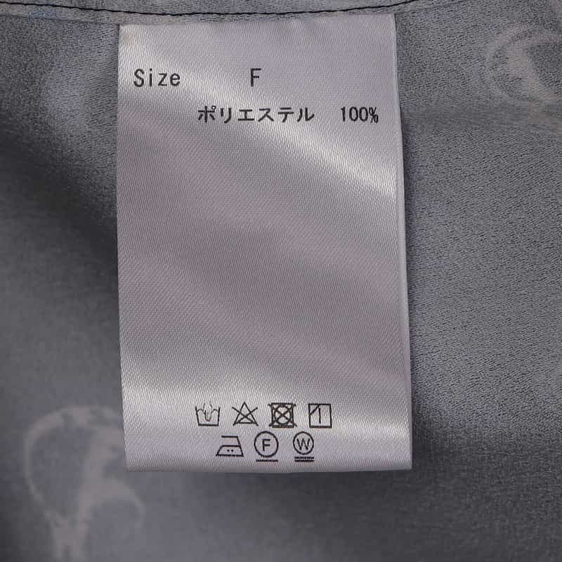 BARNEYS NEW YORK ウォッシャブル フラワー柄プリント シャツドレス NAVY