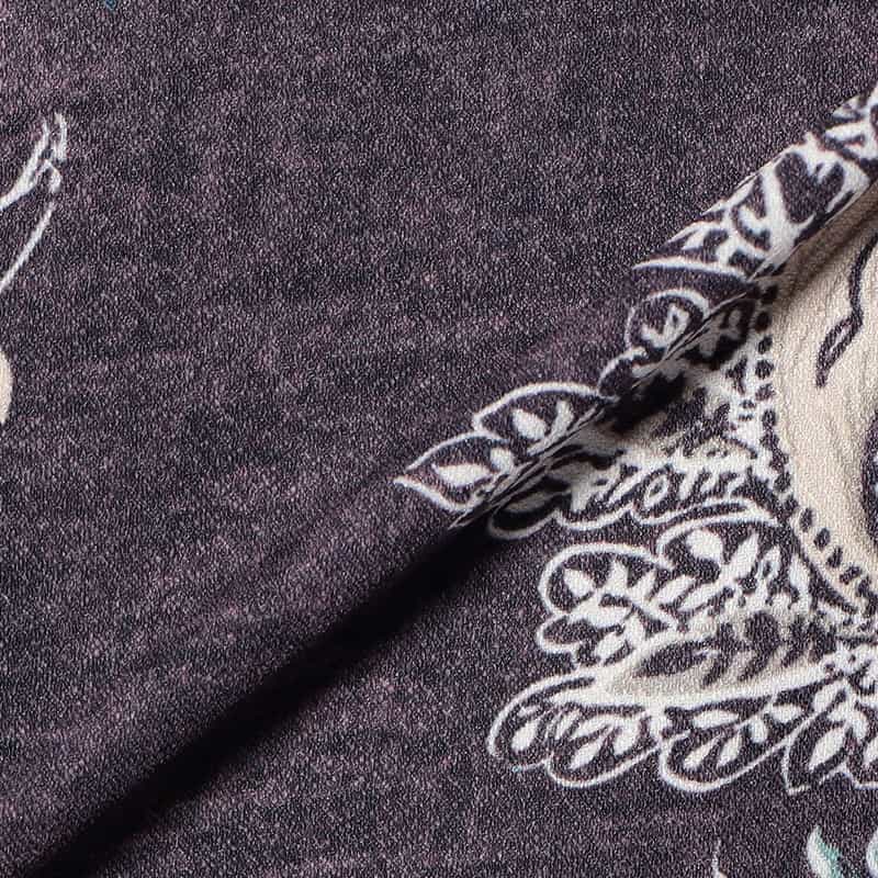 BARNEYS NEW YORK ウォッシャブル フラワー柄プリント シャツドレス WINE