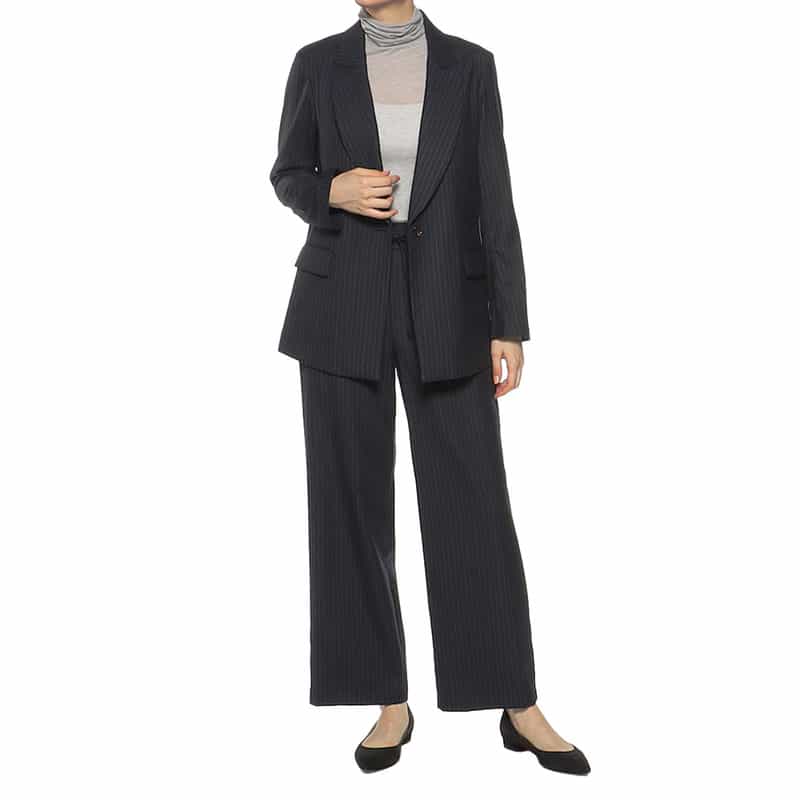 BARNEYS NEW YORK セットアップ ドローストリングパンツ NAVY