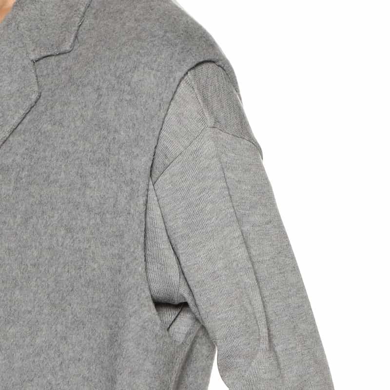 BARNEYS NEW YORK ベルテッドロング ジレ ジャケット GRAY