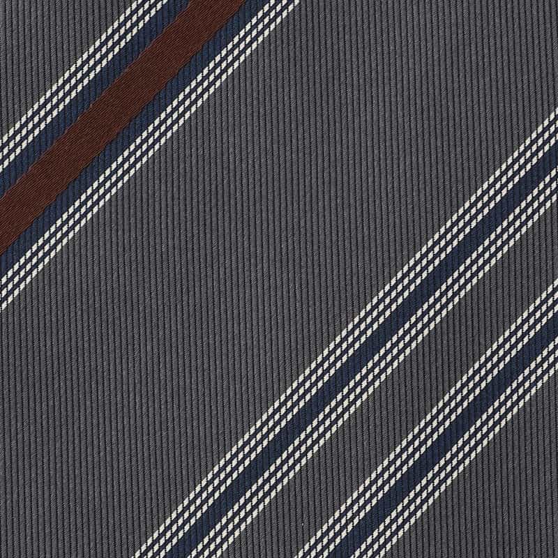 BARNEYS NEW YORK ストライプ柄タイ GRAY