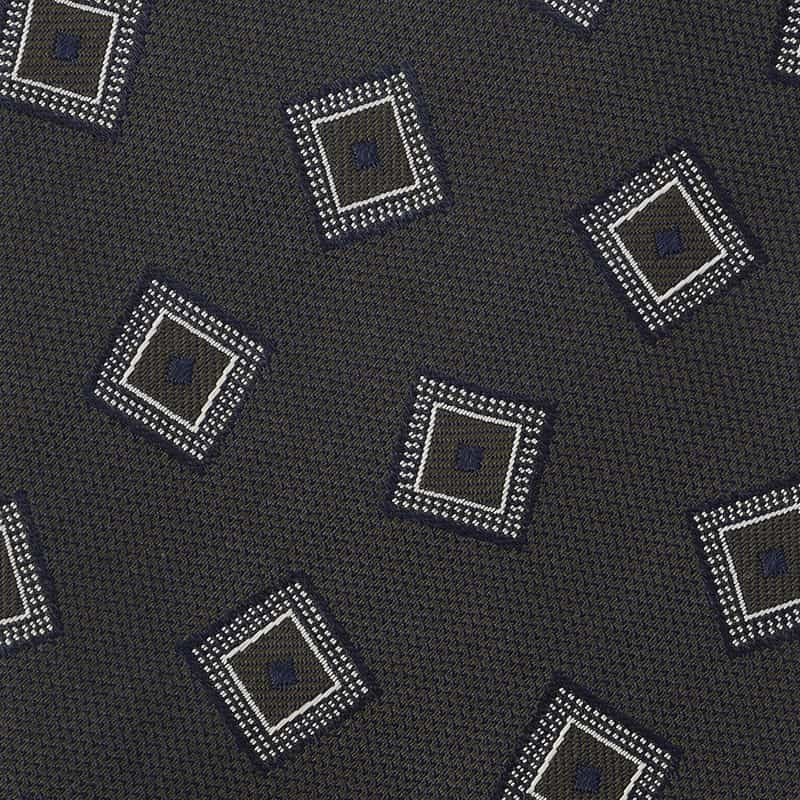 BARNEYS NEW YORK スクエア柄タイ GRAY