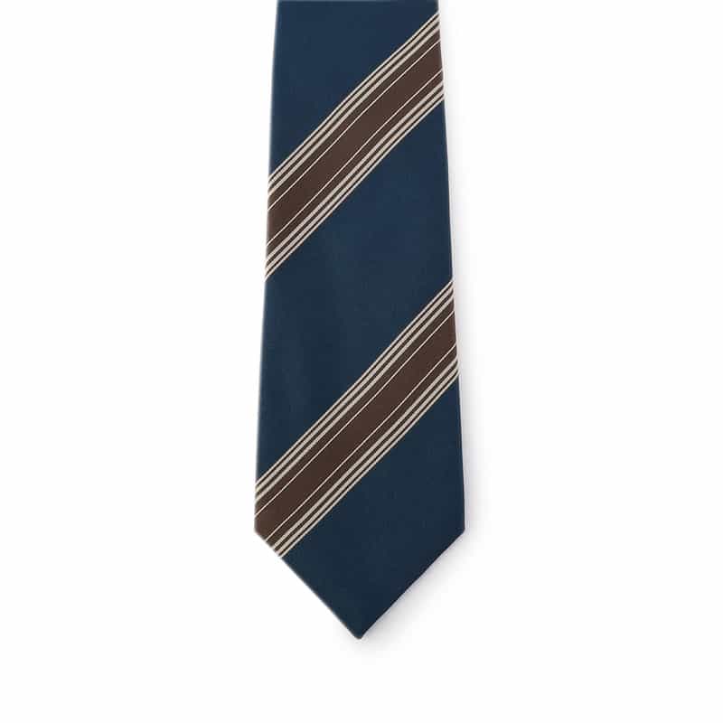 BARNEYS NEW YORK ストライプ柄タイ BLUE