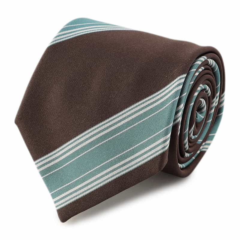 BARNEYS NEW YORK ストライプ柄タイ BROWN