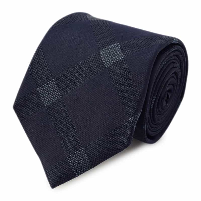 BARNEYS NEW YORK チェック柄タイ NAVY