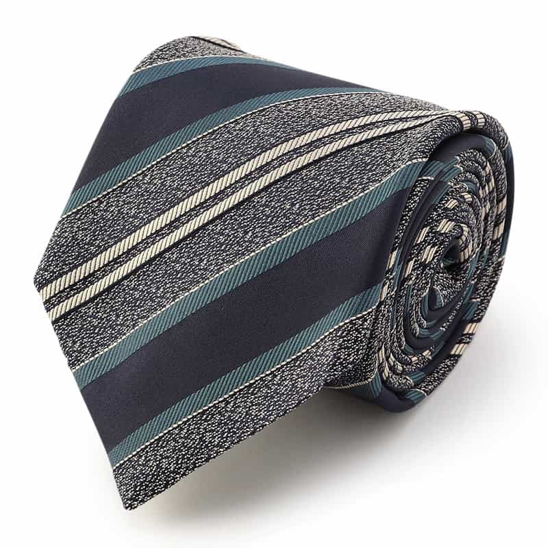 BARNEYS NEW YORK ストライプ柄タイ NAVY