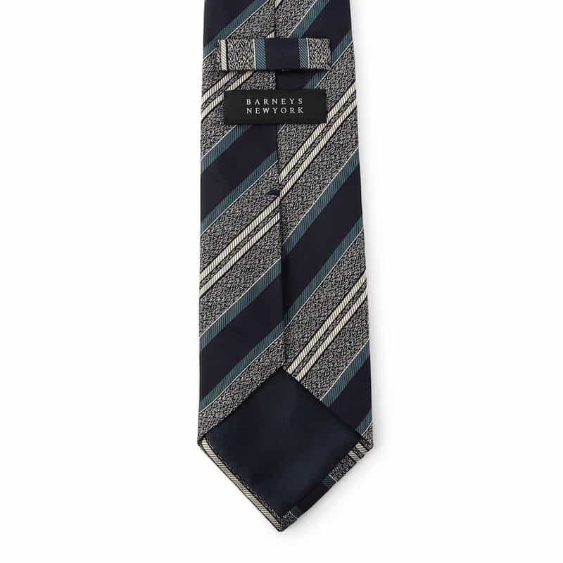 BARNEYS NEW YORK ストライプ柄タイ NAVY
