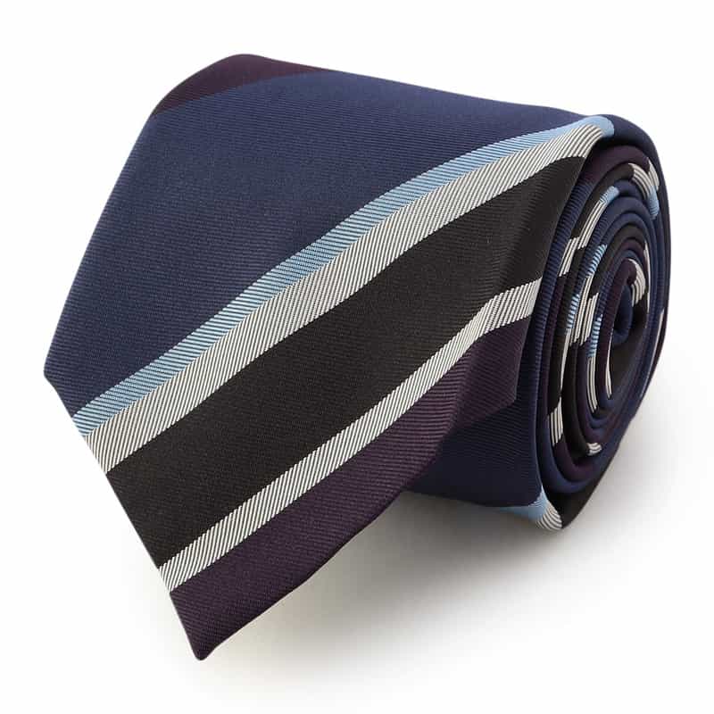 BARNEYS NEW YORK ストライプ柄タイ NAVY