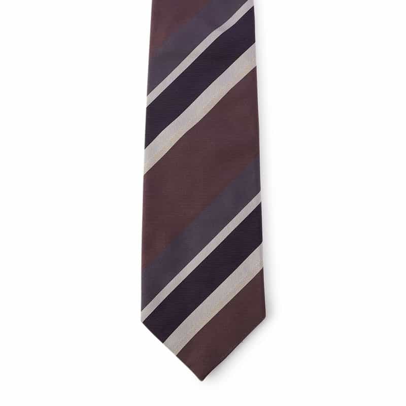 BARNEYS NEW YORK ストライプ柄タイ PURPLE