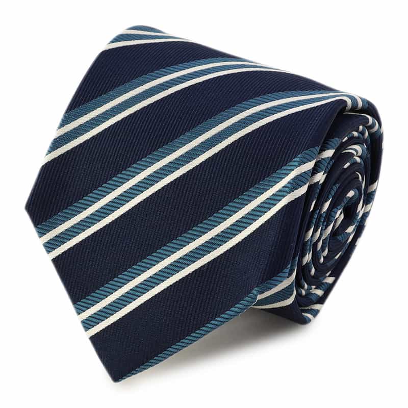 BARNEYS NEW YORK ストライプ柄タイ NAVY