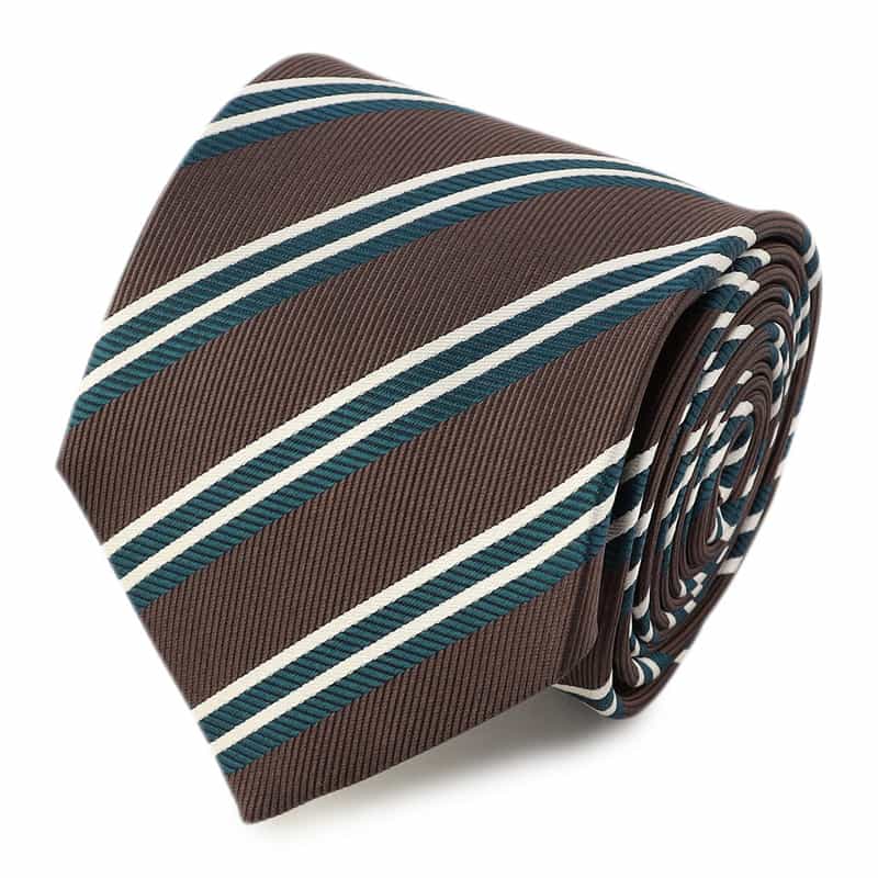 BARNEYS NEW YORK ストライプ柄タイ BROWN