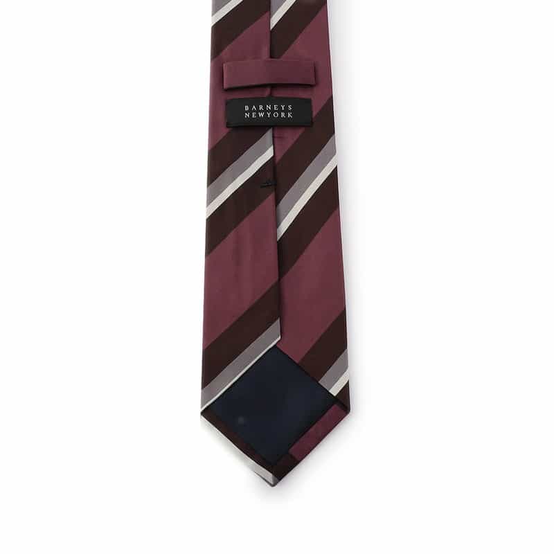 BARNEYS NEW YORK ストライプ柄タイ PINK
