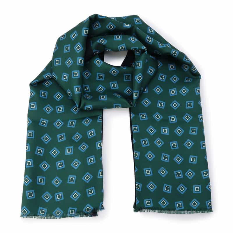 SEAWARD＆STEARN バーニーズ　ニューヨーク限定シルクスカーフ GREEN