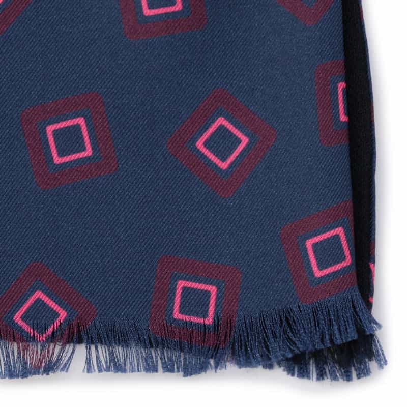 SEAWARD＆STEARN バーニーズ　ニューヨーク限定シルクスカーフ NAVY