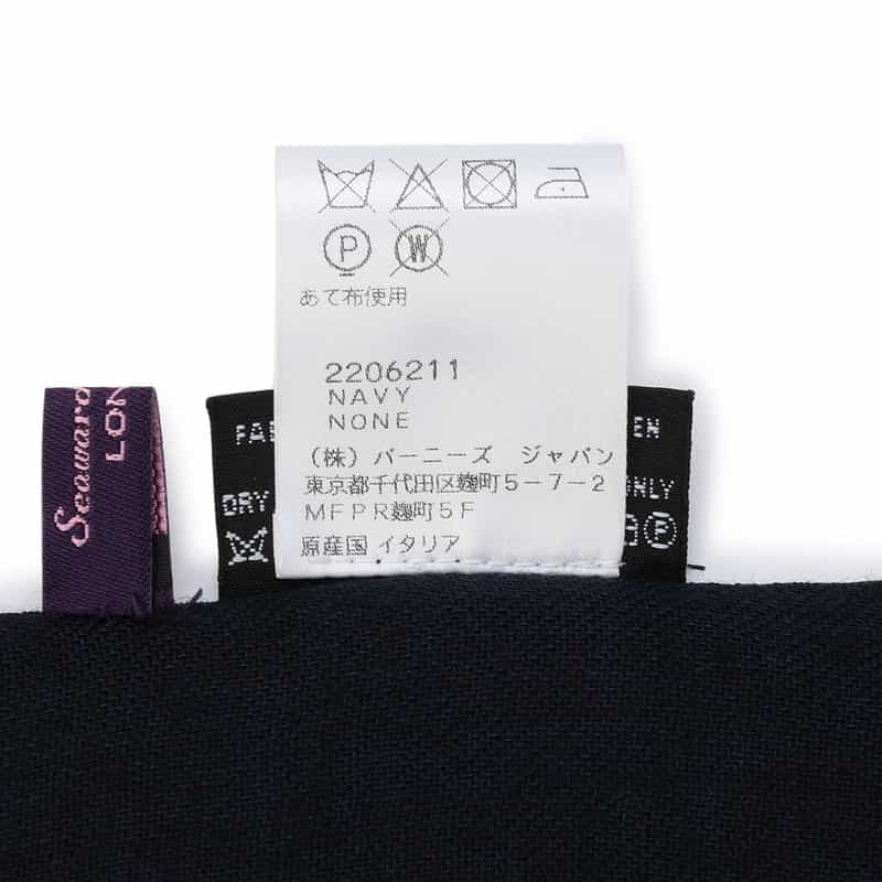 SEAWARD＆STEARN バーニーズ　ニューヨーク限定シルクスカーフ NAVY