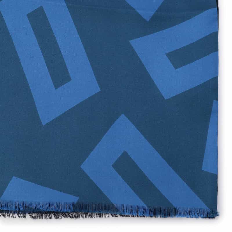 SEAWARD＆STEARN バーニーズ　ニューヨーク限定シルクスカーフ NAVY