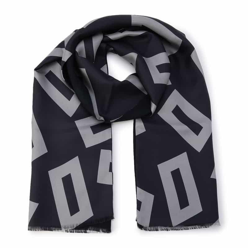 SEAWARD＆STEARN バーニーズ　ニューヨーク限定シルクスカーフ DARK GRAY