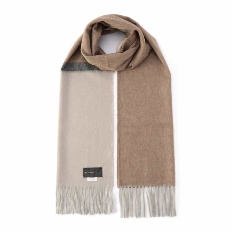 BEGG X CO カシミヤスカーフ CAMEL