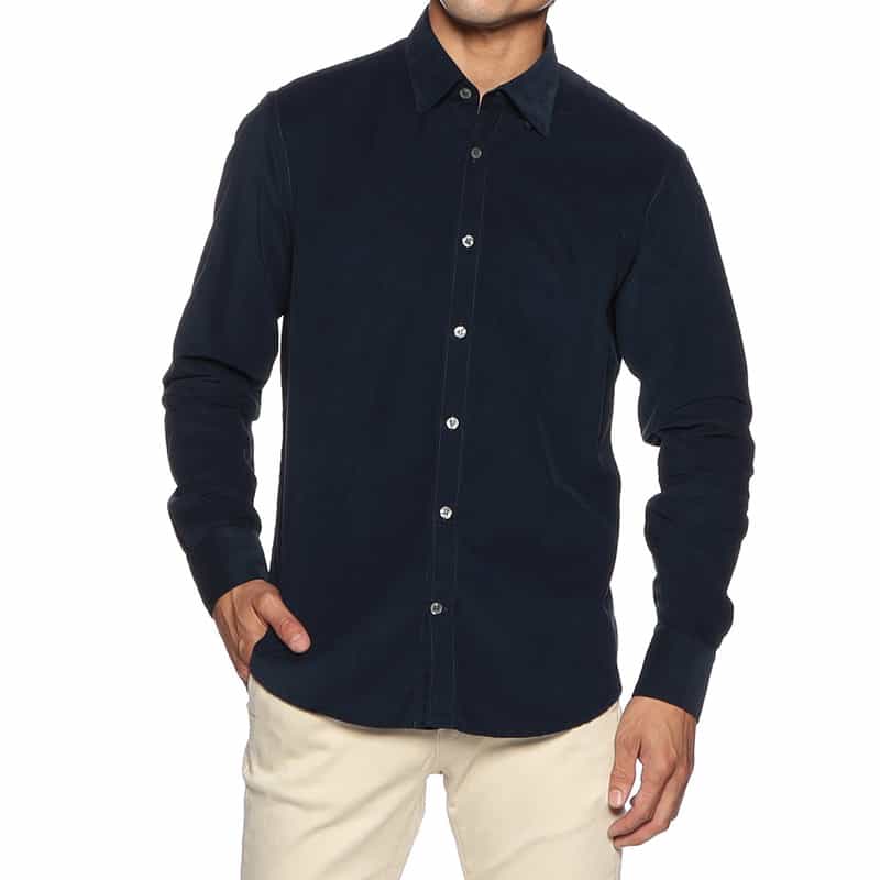 OSVALDO TRUCCHI コーデュロイシャツ NAVY