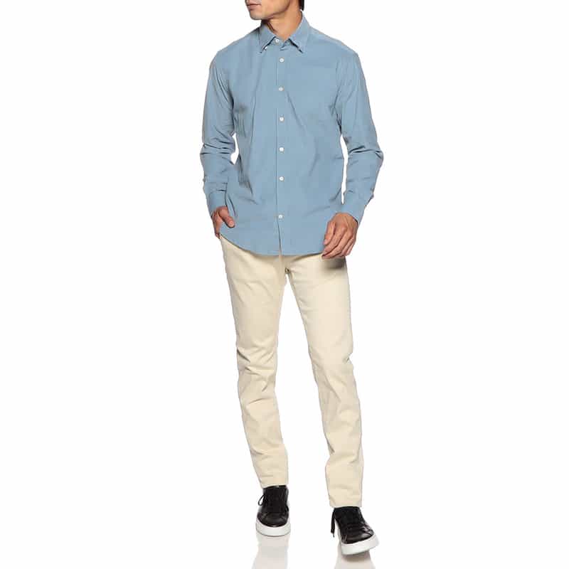 OSVALDO TRUCCHI コーデュロイシャツ LIGHT BLUE