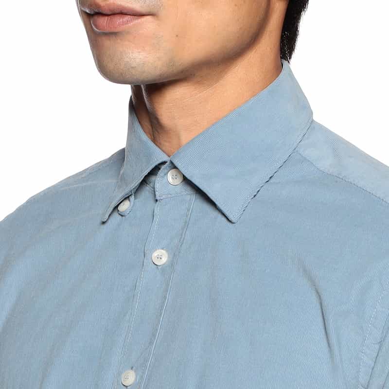 OSVALDO TRUCCHI コーデュロイシャツ LIGHT BLUE