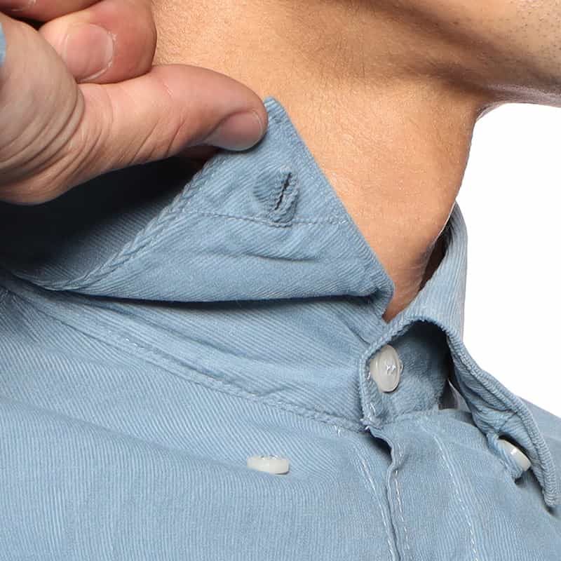 OSVALDO TRUCCHI コーデュロイシャツ LIGHT BLUE