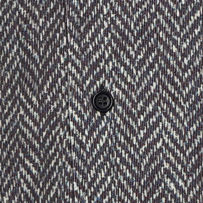 OSVALDO TRUCCHI ヘリンボーン柄シャツ NAVY