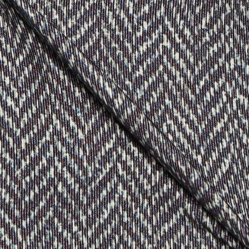 OSVALDO TRUCCHI ヘリンボーン柄シャツ NAVY