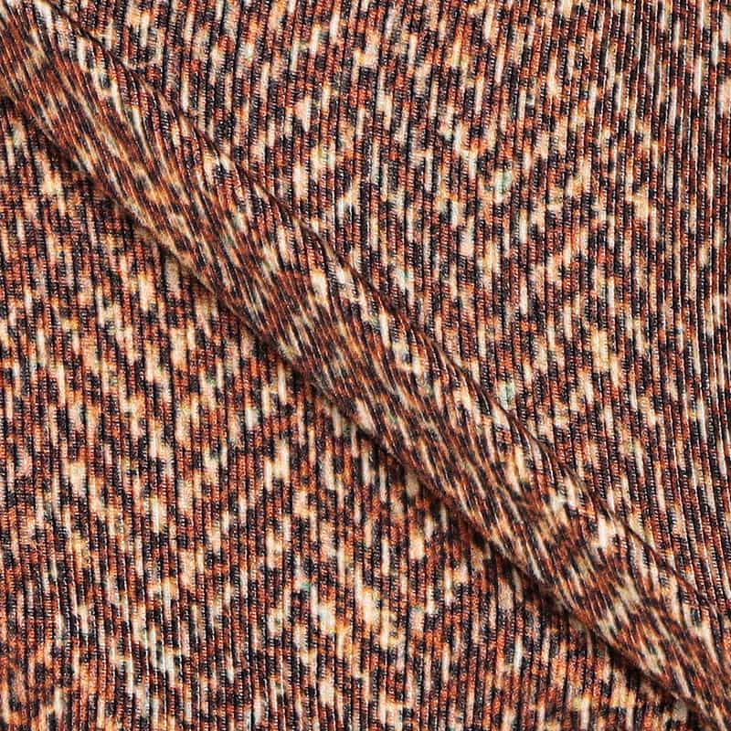 OSVALDO TRUCCHI ヘリンボーン柄シャツ ORANGE