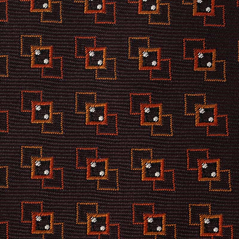 BARNEYS NEW YORK スクエア柄タイ WINE