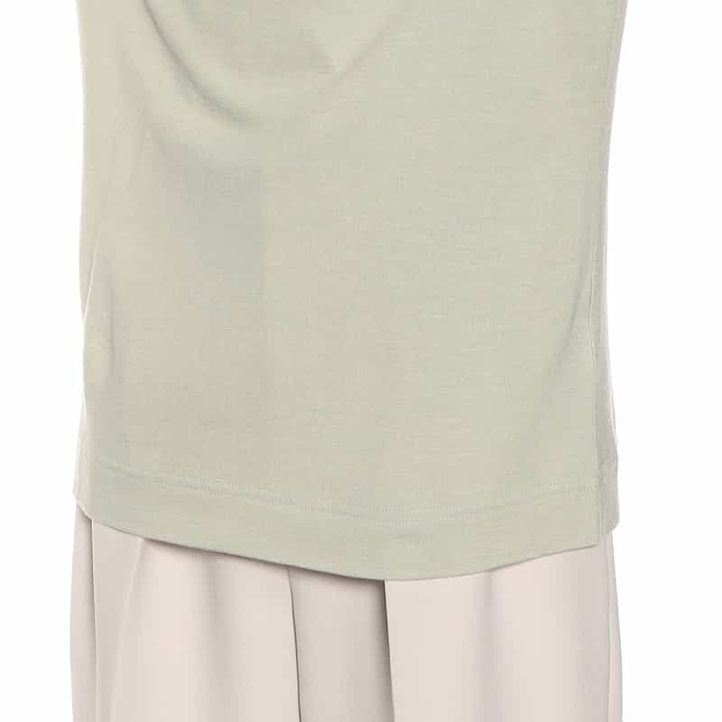 BARNEYS NEW YORK ウォッシャブル ウールタートルネックニットプルオーバー LIGHT GREEN