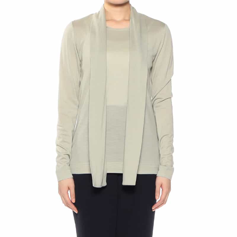 BARNEYS NEW YORK ウォッシャブル ウールボウニットプルオーバー LIGHT GREEN