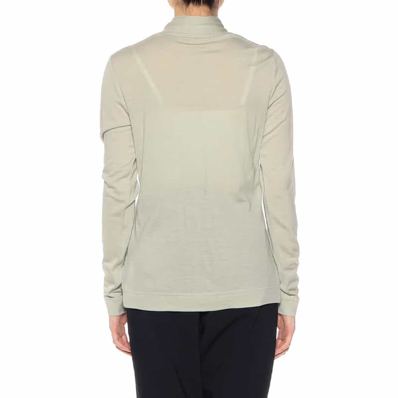 BARNEYS NEW YORK ウォッシャブル ウールボウニットプルオーバー LIGHT GREEN