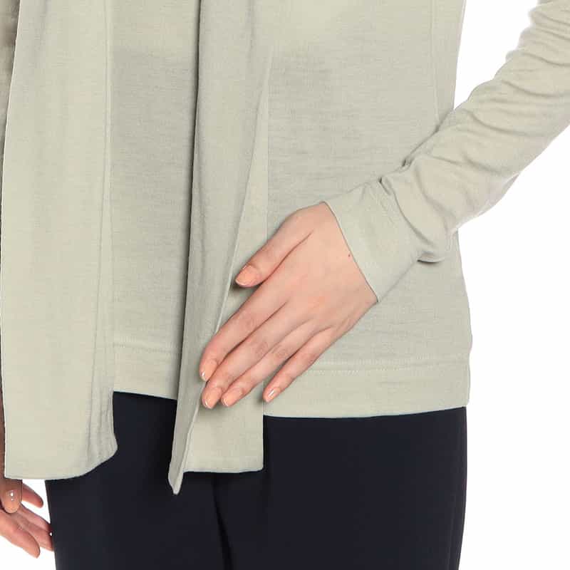 BARNEYS NEW YORK ウォッシャブル ウールボウニットプルオーバー LIGHT GREEN