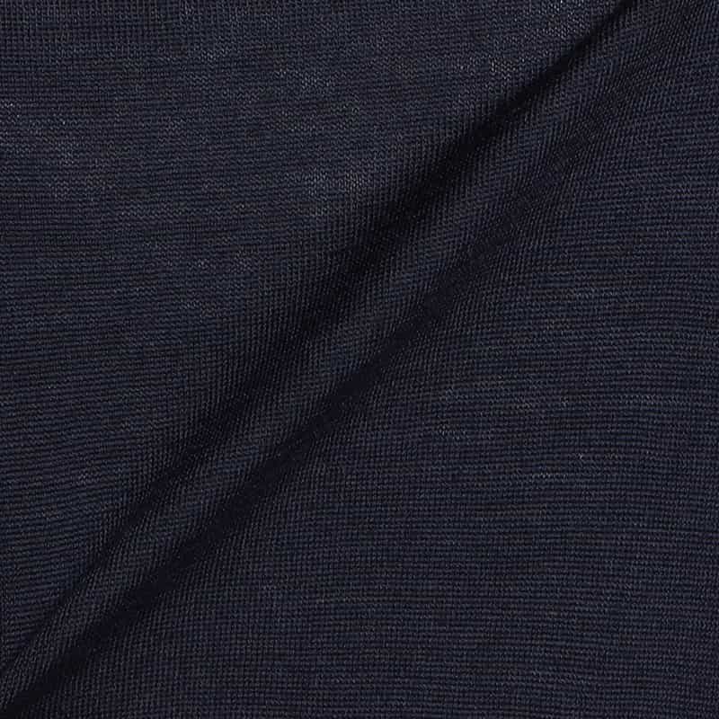 BARNEYS NEW YORK ウォッシャブル ウールボウニットプルオーバー NAVY