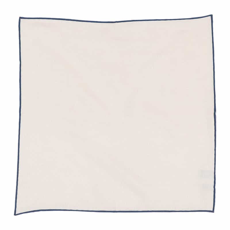 SEAWARD&STEARN リバーシブルポケットチーフ WHITE