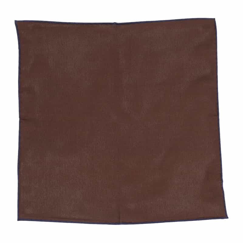 SEAWARD&STEARN リバーシブルポケットチーフ BROWN