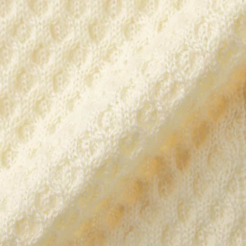 BARNEYS NEW YORK ウール素材アランカーディガン WHITE