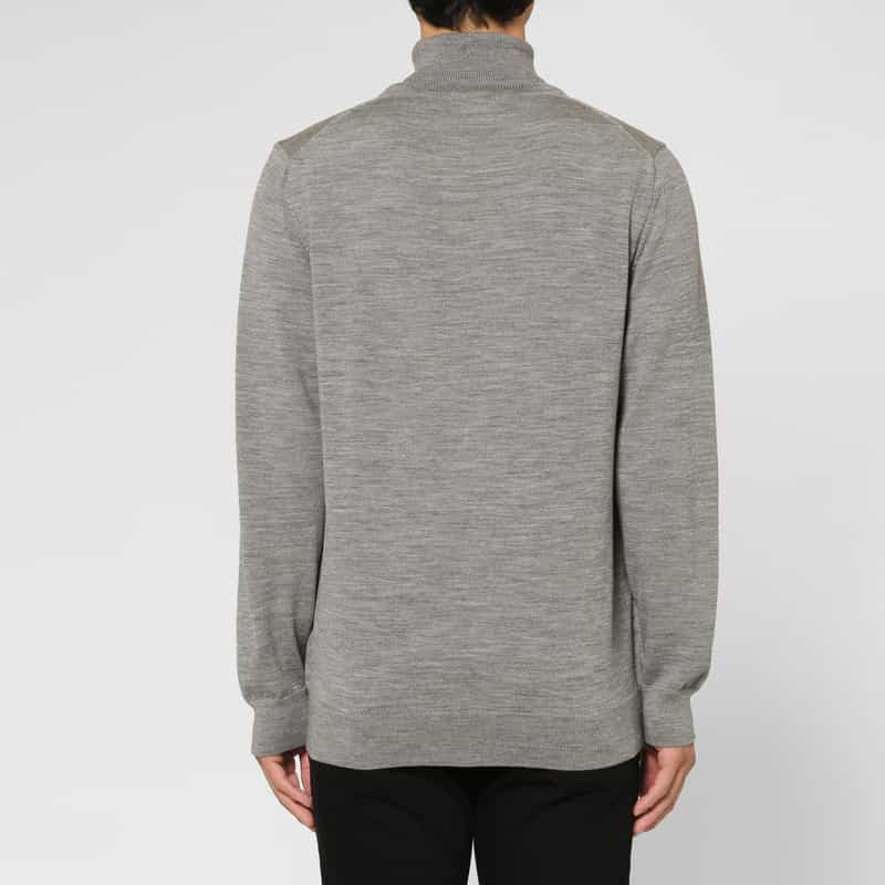 BARNEYS NEW YORK ウォッシャブルタートルネックニットプルオーバー GRAY