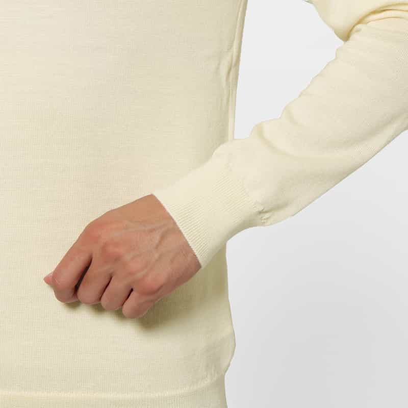 BARNEYS NEW YORK ウォッシャブルクルーネックニットプルオーバー WHITE